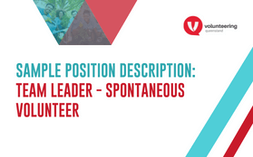 Spontaneous Volunteer Resources for Orgs – Sample Position Description: Team Leader